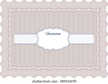 Vector Illustration of Red invitation template
