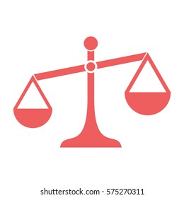 Ilustración vectorial del icono de la justicia roja
