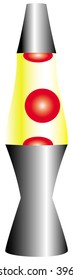 Vector illustration of the red lava lamp