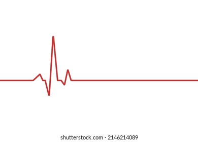 Vektorgrafik mit rotem Cardio für medizinisches Design. Herzschlag-Kardiogramm. EPS10