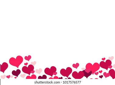 Valentines Date Heart Border Vector Background Stock Vector (Royalty ...