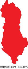 Vektorgrafik der Roten Karte Albaniens