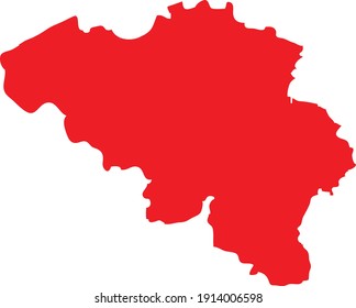 Vektorgrafik der Roten Karte Belgiens