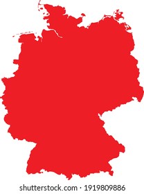 ilustración vectorial del mapa rojo de Alemania