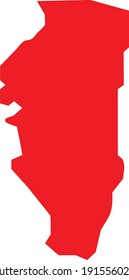 vector illustration of Red map of Gibraltar