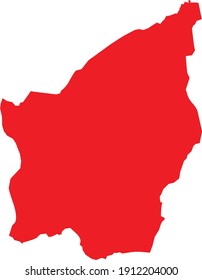 vector illustration of Red map of San Marino