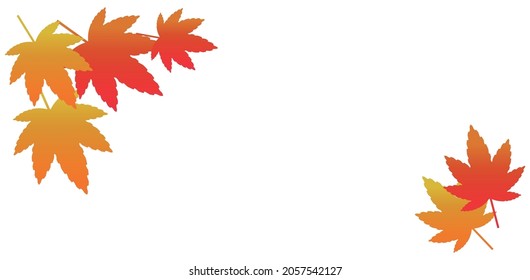 Vector illustration of red maple frame