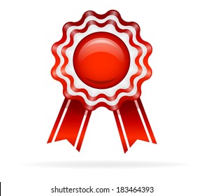 Vector illustration of Red medal