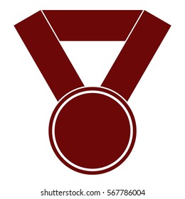 Ilustración vectorial con el icono de la medalla roja

