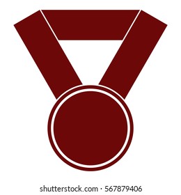 Ilustración vectorial del icono de la medalla roja
