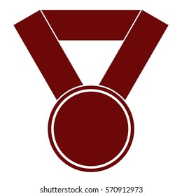 Vector Illustration of Red Medal Icon
