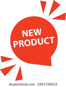 Vector Illustration Red New Product Bagde. Modern Web Banner Element