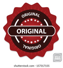 Vector illustration: Red original label