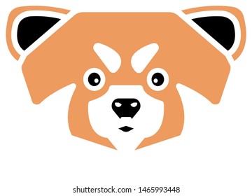 the vector  illustration red panda 