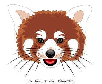 Vector illustration of red panda cartoon style