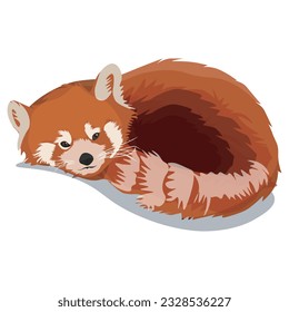 vector illustration of red panda for your artwork.