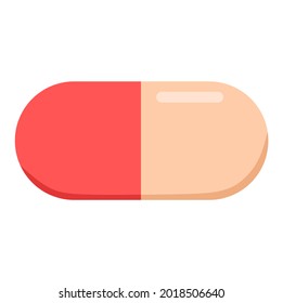 Vector illustration of red pill medicine, suitable for advertising medicinal products