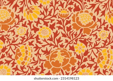 Vector illustration of red plants