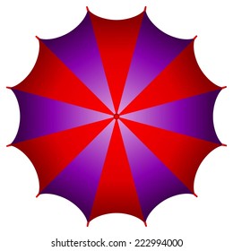 Vector illustration of Red - purple umbrella
