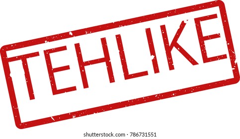 Vector illustration of red rectangular rubber grunge stamp with the inscription "danger" in turkish  language isolated on white background. Translation of the text "danger"