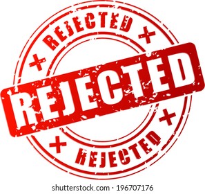 Vector illustration of red rejected stamp concept