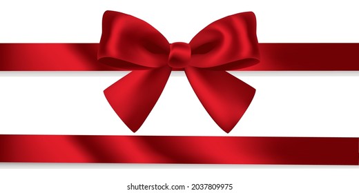 Vector illustration of red ribbon