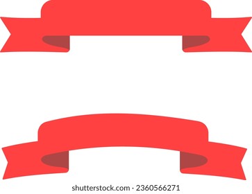 Vector illustration of red ribbon