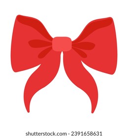 Vector illustration with red ribbon bow