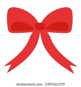 Vector illustration with red ribbon bow