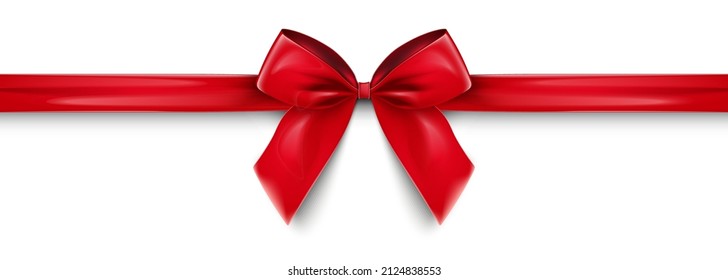 Vector Illustration Red Ribbon Tremplate For Gifts And Presents