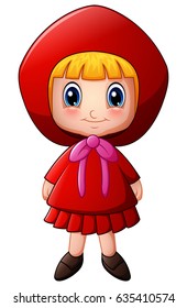 Vector illustration of Red Riding Hood