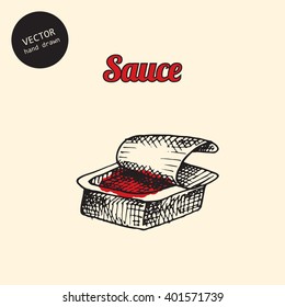 Vector illustration of red sauce.