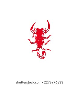  vector illustration of a red scorpion