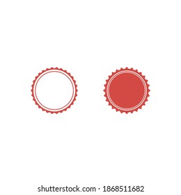 Vector illustration of red seal on white background stock vector illustration