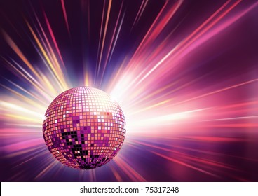 Vector illustration of red shiny abstract party design