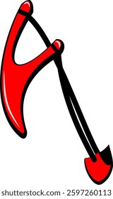 vector illustration of red slingshot 
