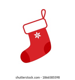 Vector illustration of red socks hanging diagonally.