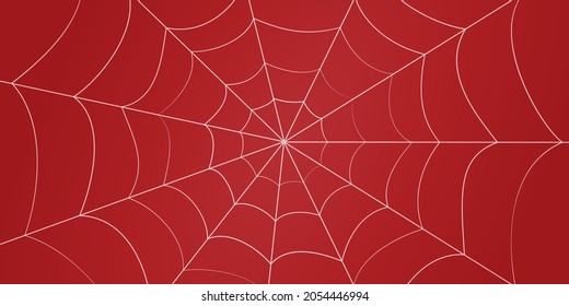 Vector Illustration Red Spider Web Background