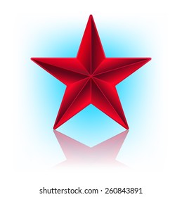 vector illustration of red star 