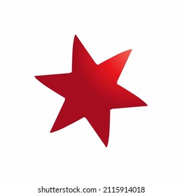 vector illustration of a red star on a white background