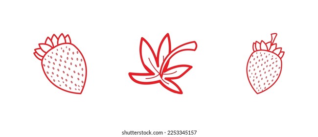 ilustración vectorial de una fresa roja sobre un fondo blanco