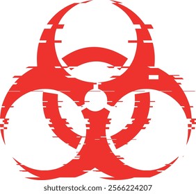 vector illustration red symbol risk biohazard alert