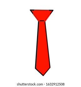 Vector illustration of red tie