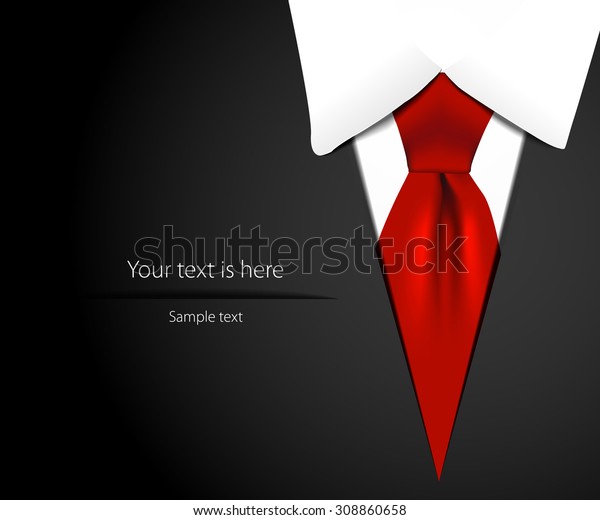 Vector Illustration Red Tie Suit Background Stock Vector (Royalty Free ...