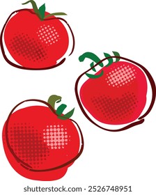 Vector illustration of a red tomato 
