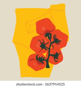 Vector illustration of red tomatoes