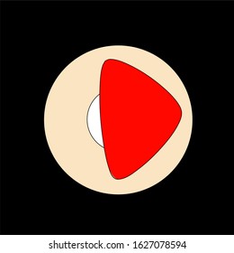 Vector Illustration red triangle topping donuts