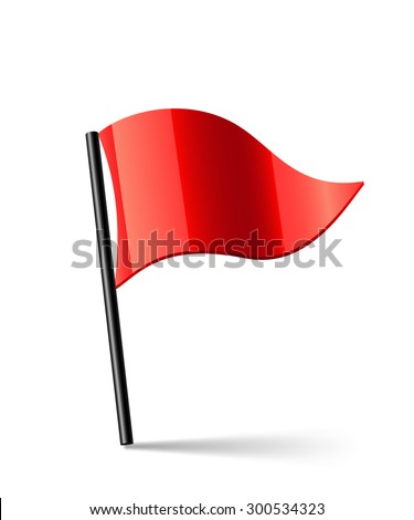 Similar – Image, Stock Photo Red flag in the wind