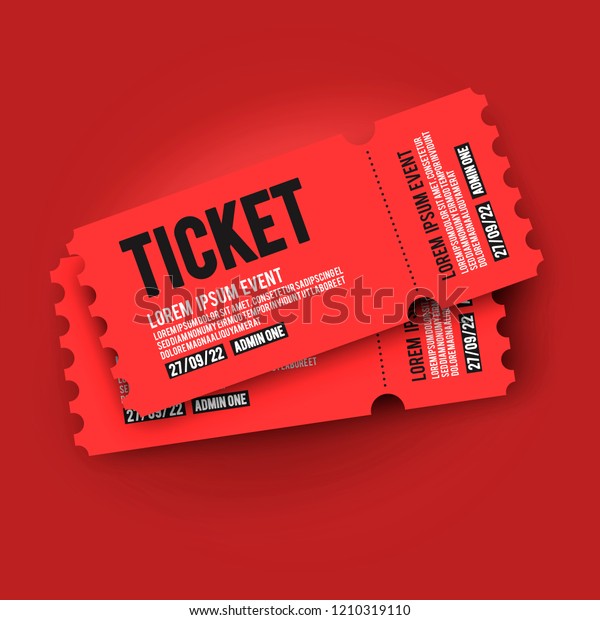 vector illustration red VIP\
entry pass ticket stub design template for party, festival,\
concert