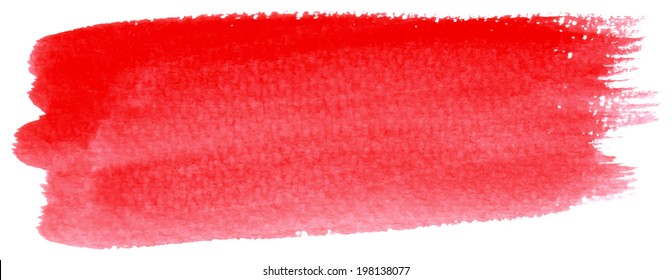 vector illustration of a red watercolor brushstroke